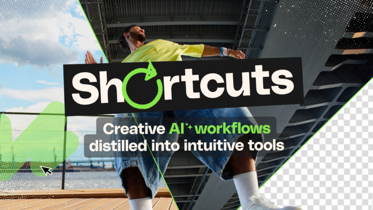 Shortcuts: guided AI workflows for faster, more controlled creation